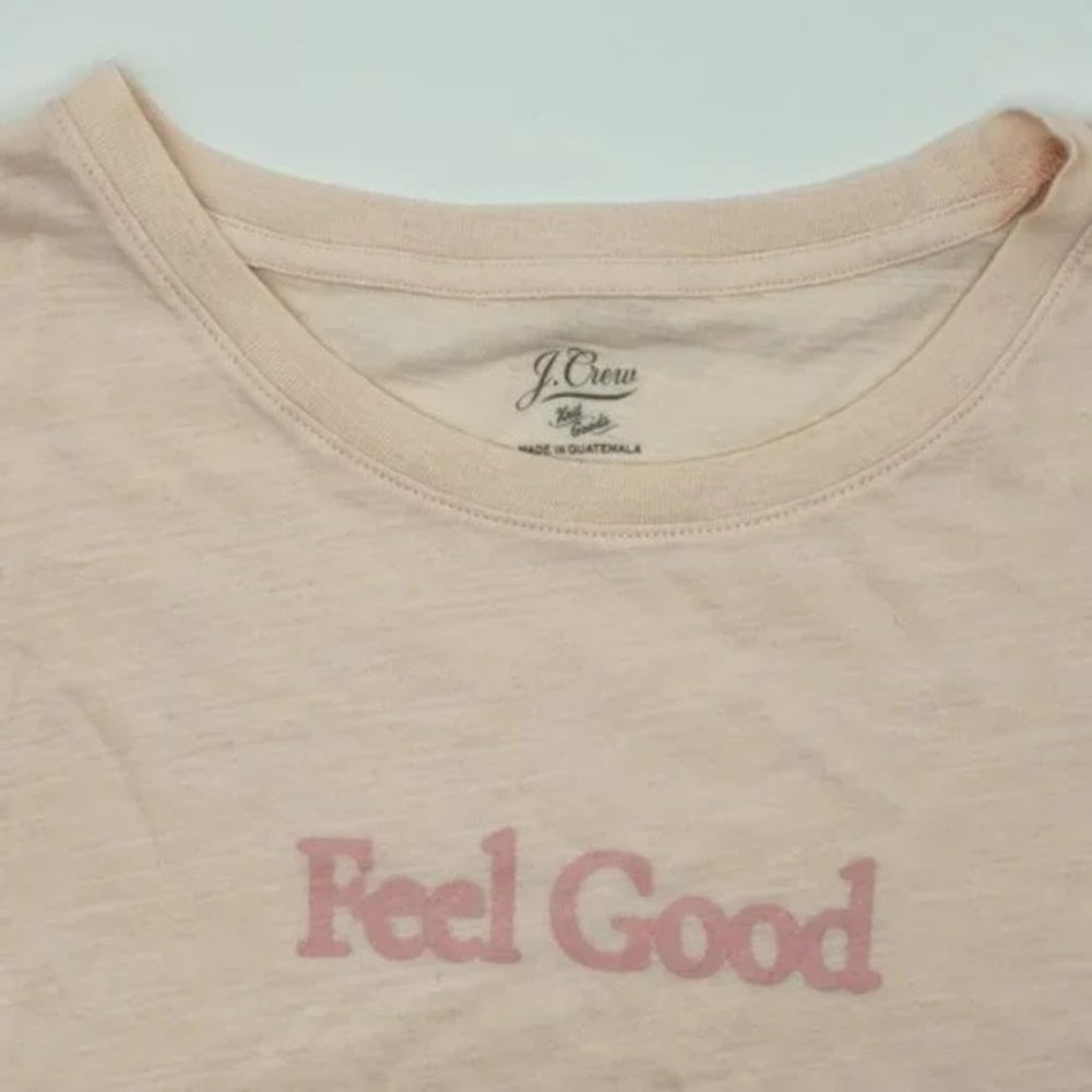 J. Crew Vintage cotton "Feel Good" T-shirt Pale Pink - Picture 4 of 5